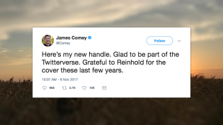 James Comey Goes Legit on Twitter Just in Time to Promote His New Book